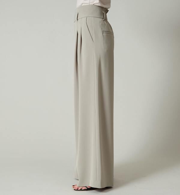 Liesse「ハイウエストタックワイドパンツ（セットアップ対応）」|その他|