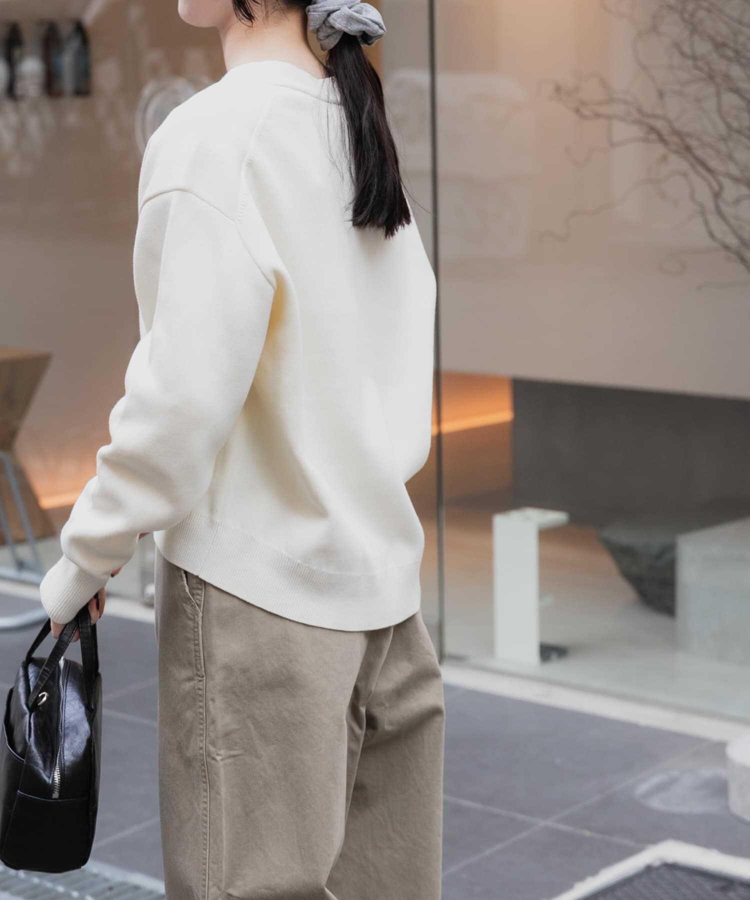 URBAN RESEARCH DOORS「FORK&SPOON　ダブルフェイスVネックカーディガン」|カーディガン|