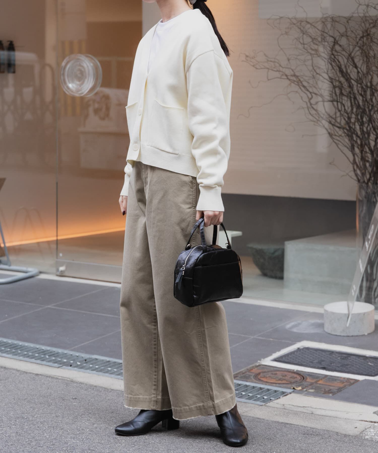 URBAN RESEARCH DOORS「FORK&SPOON　ダブルフェイスVネックカーディガン」|カーディガン|