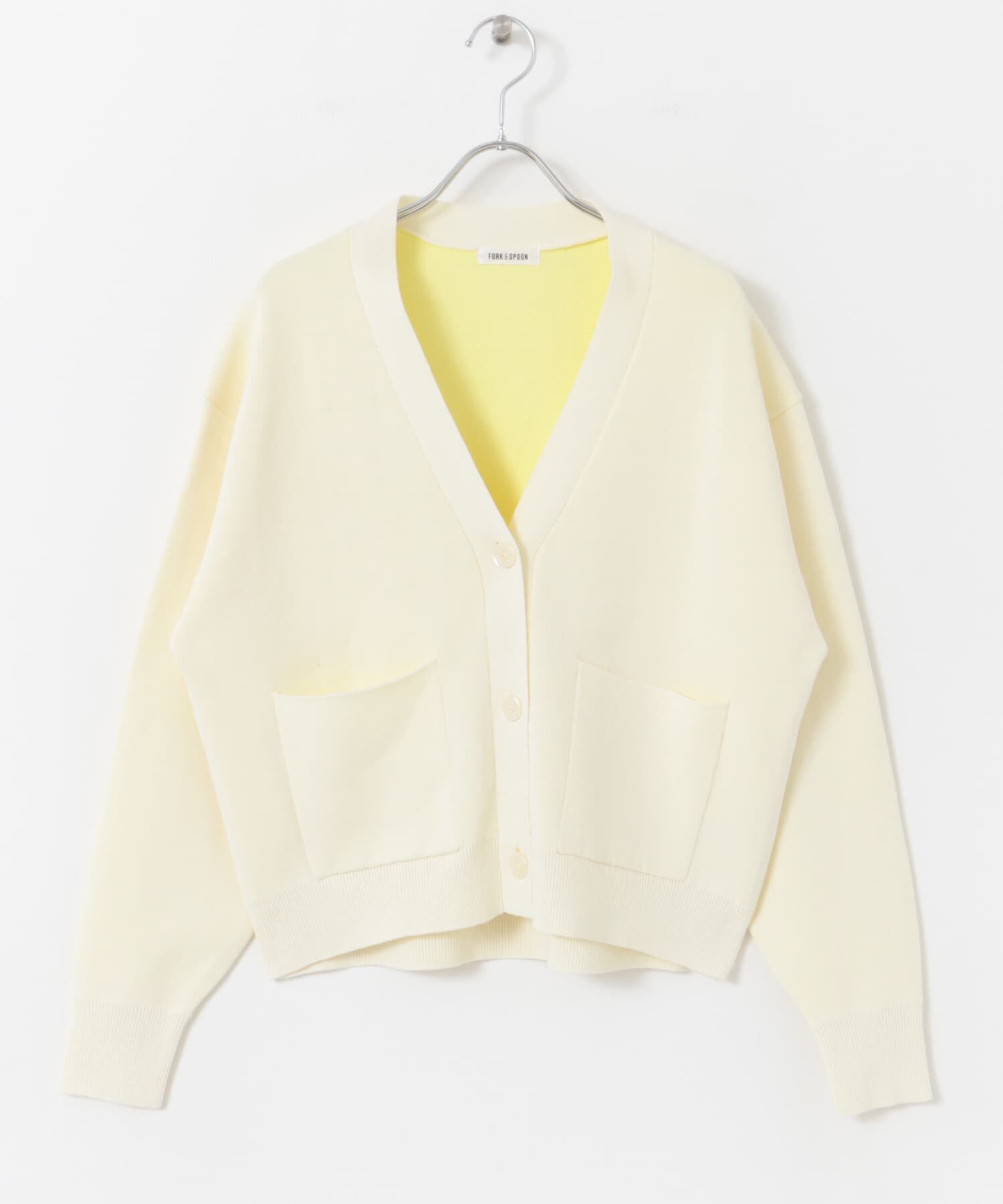 URBAN RESEARCH DOORS「FORK&SPOON　ダブルフェイスVネックカーディガン」|カーディガン|