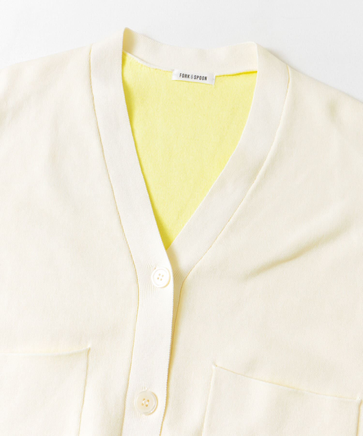 URBAN RESEARCH DOORS「FORK&SPOON　ダブルフェイスVネックカーディガン」|カーディガン|