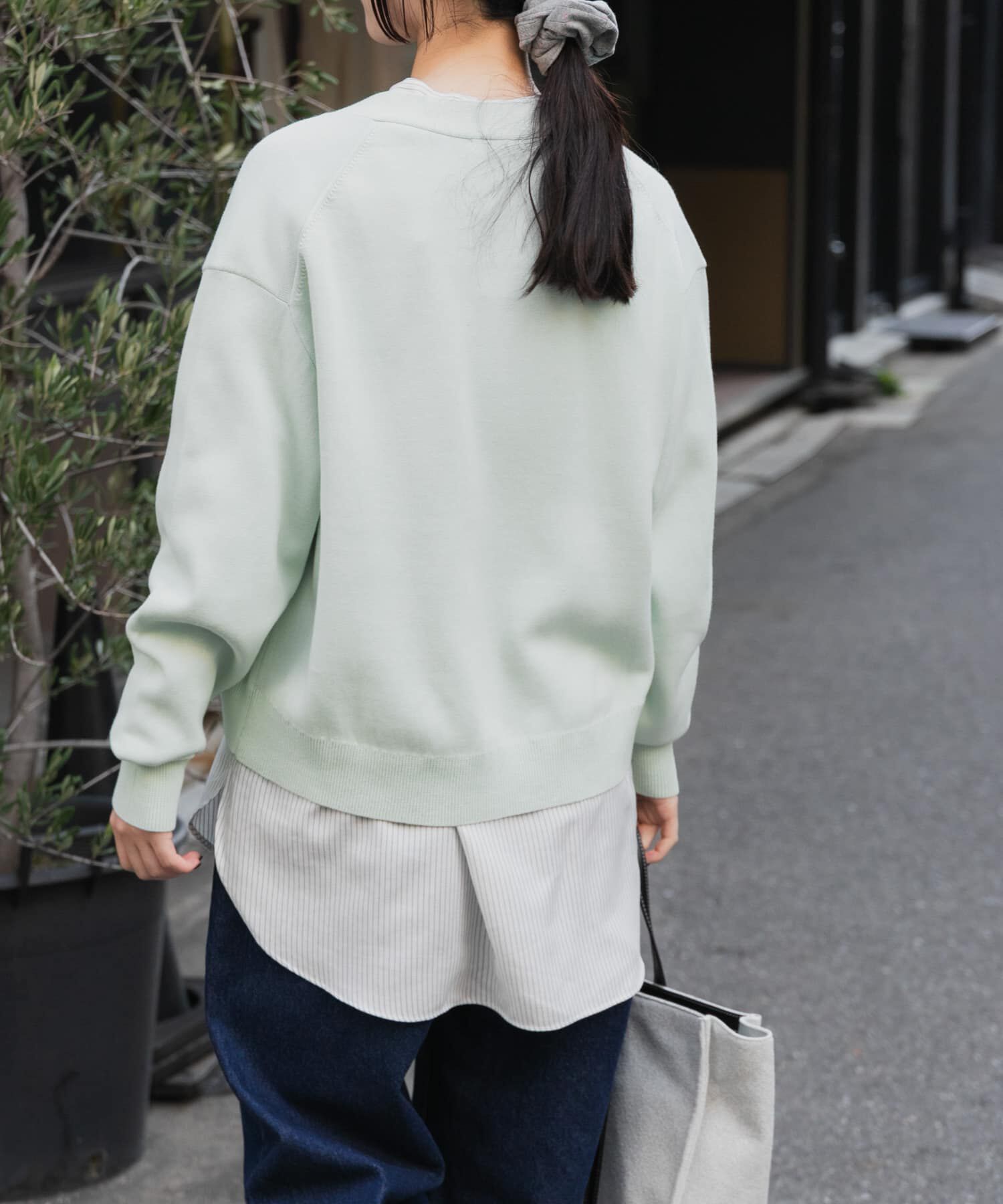 URBAN RESEARCH DOORS「FORK&SPOON　ダブルフェイスVネックカーディガン」|カーディガン|