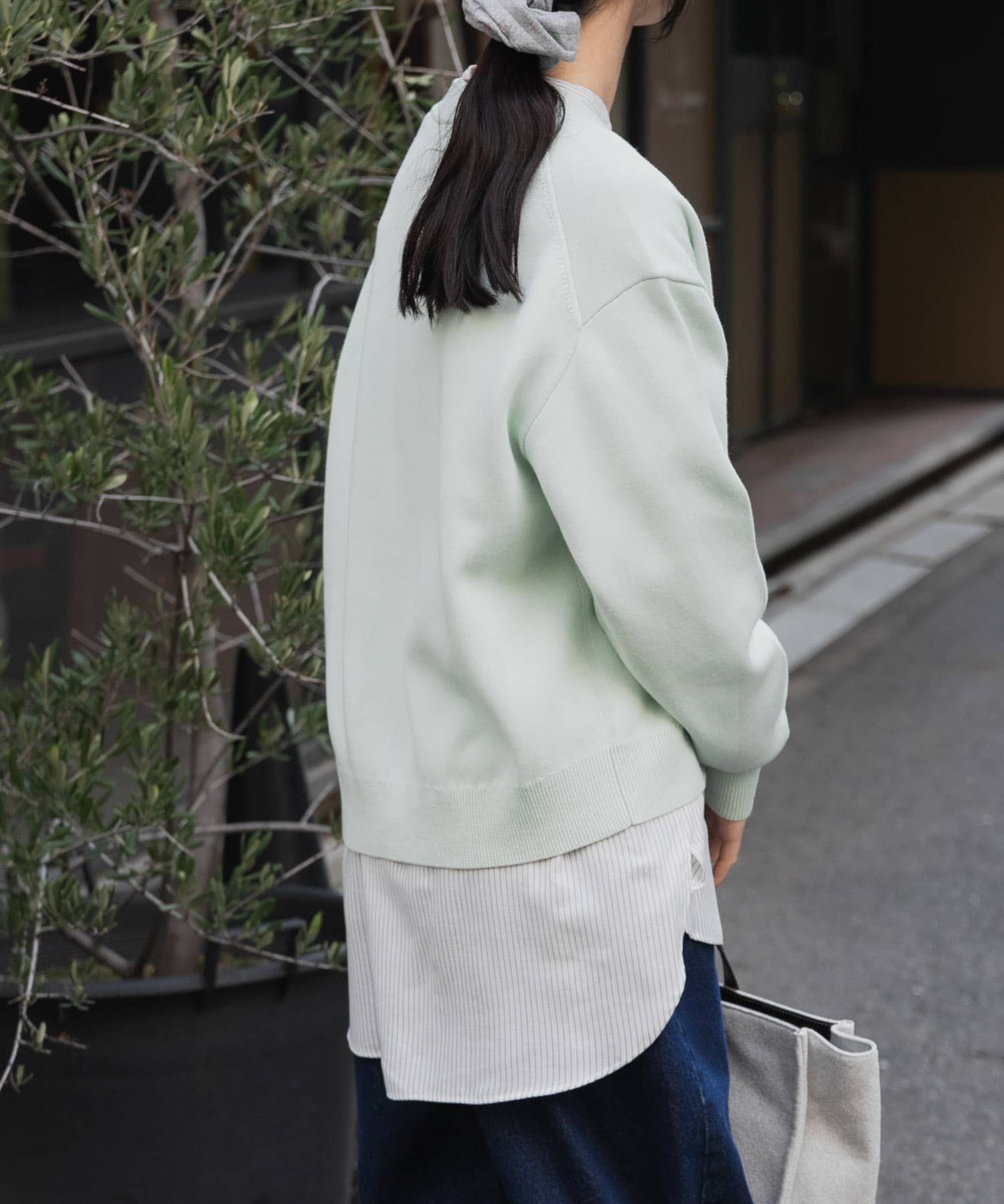 URBAN RESEARCH DOORS「FORK&SPOON　ダブルフェイスVネックカーディガン」|カーディガン|