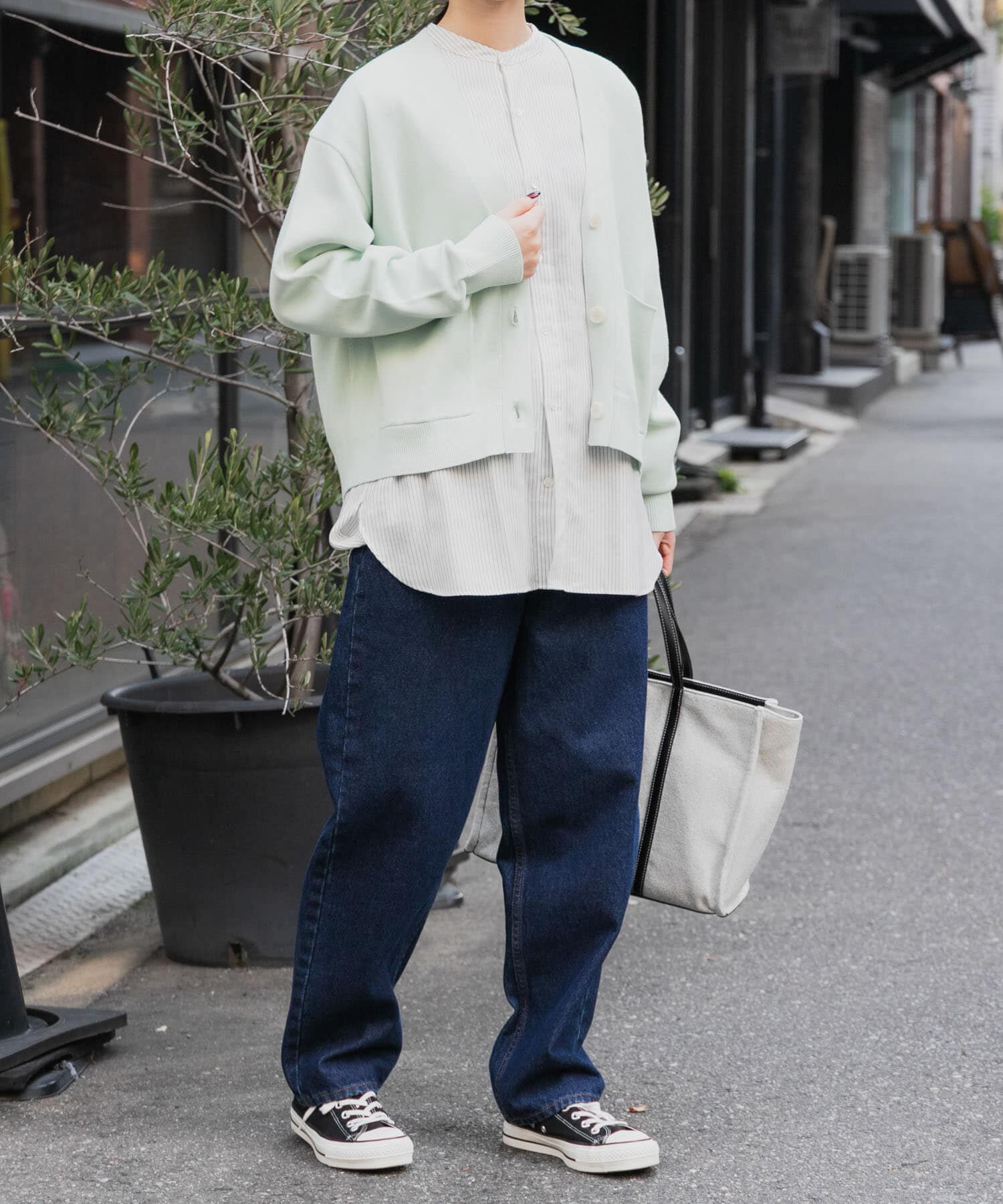 URBAN RESEARCH DOORS「FORK&SPOON　ダブルフェイスVネックカーディガン」|カーディガン|