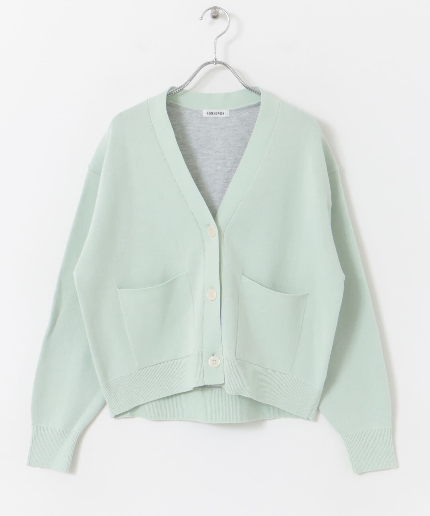 URBAN RESEARCH DOORS「FORK&SPOON　ダブルフェイスVネックカーディガン」|カーディガン|