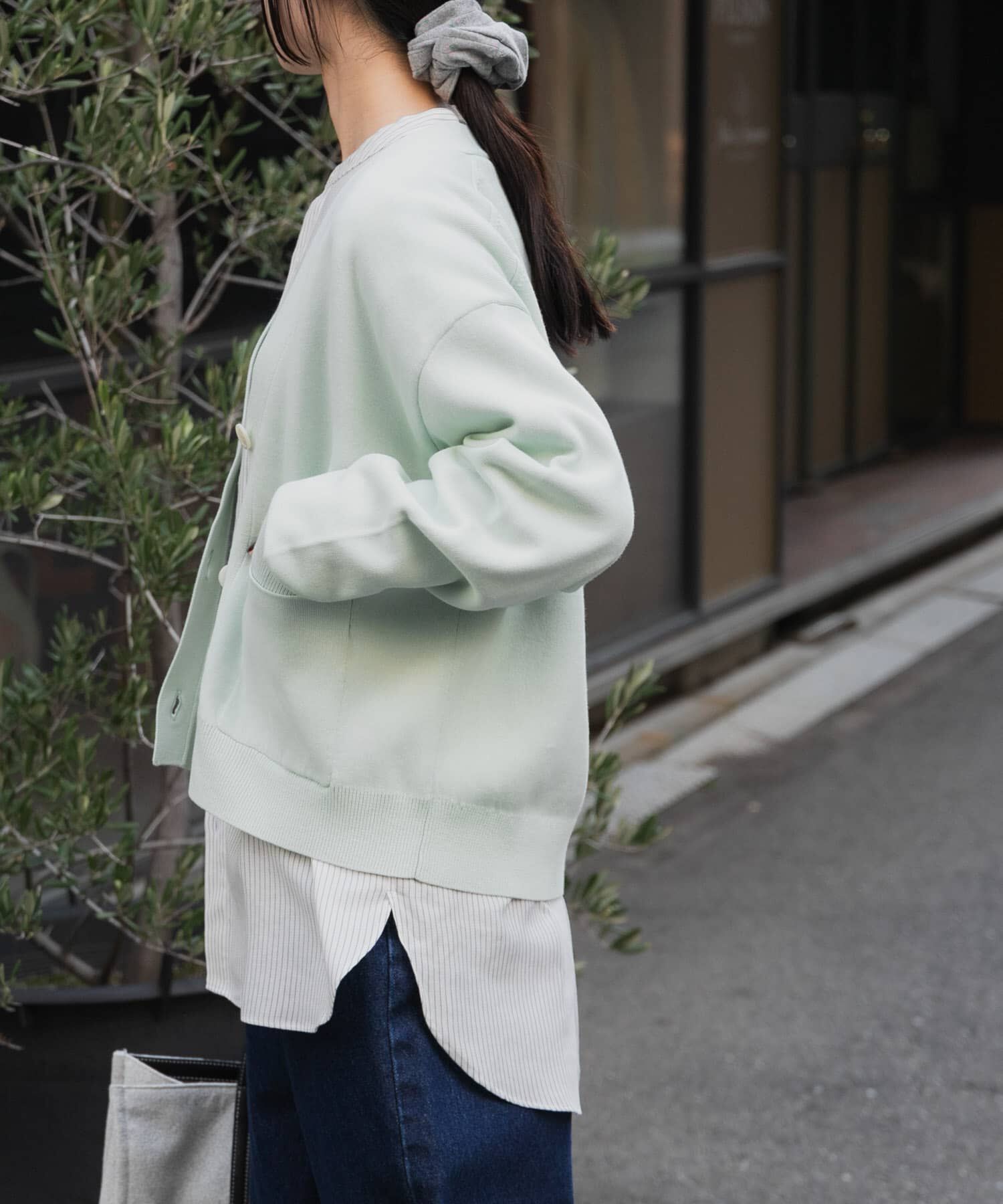 URBAN RESEARCH DOORS「FORK&SPOON　ダブルフェイスVネックカーディガン」|カーディガン|