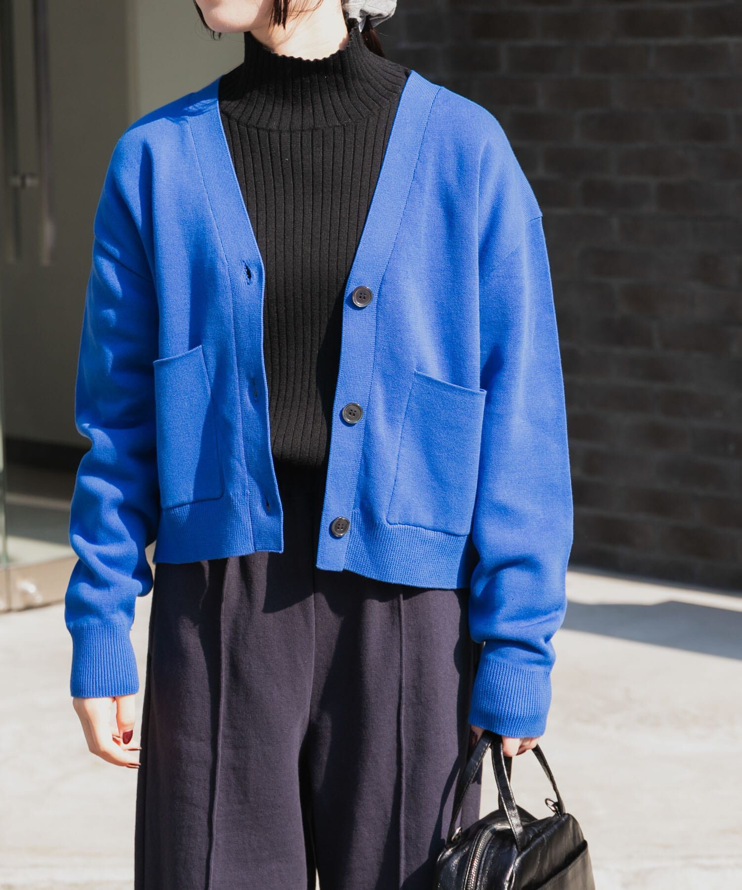 URBAN RESEARCH DOORS「FORK&SPOON　ダブルフェイスVネックカーディガン」|カーディガン|