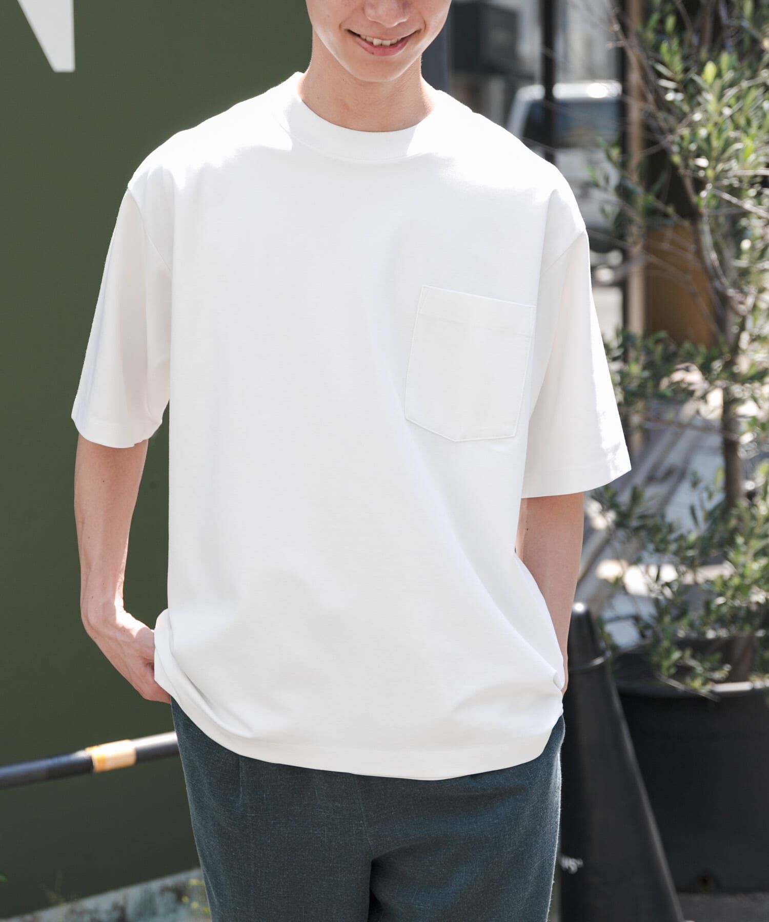 URBAN RESEARCH DOORS「FORK&SPOON　ハイゲージクールTシャツ」|Tシャツ・カットソー|オフホワイト