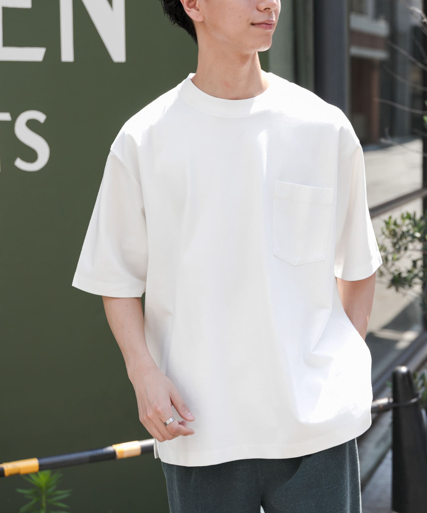 URBAN RESEARCH DOORS「FORK&SPOON　ハイゲージクールTシャツ」|Tシャツ・カットソー|