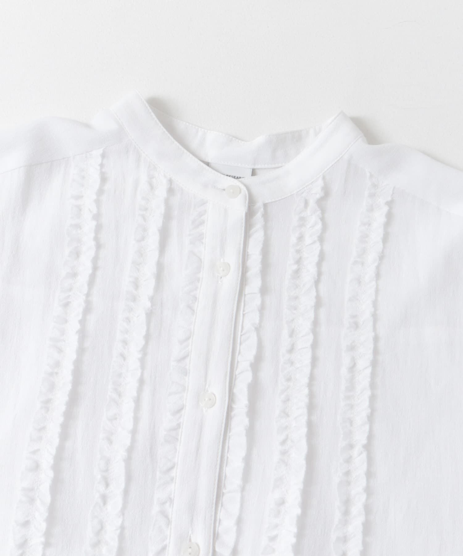 URBAN RESEARCH DOORS「フロントフリルスタンドカラーブラウス」|シャツ・ブラウス|