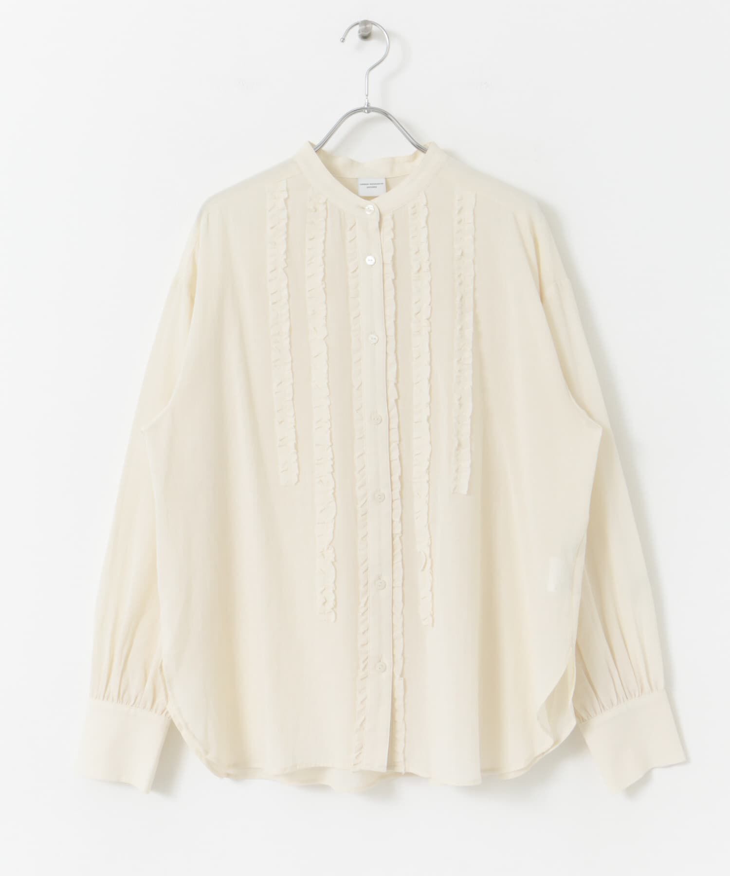 URBAN RESEARCH DOORS「フロントフリルスタンドカラーブラウス」|シャツ・ブラウス|