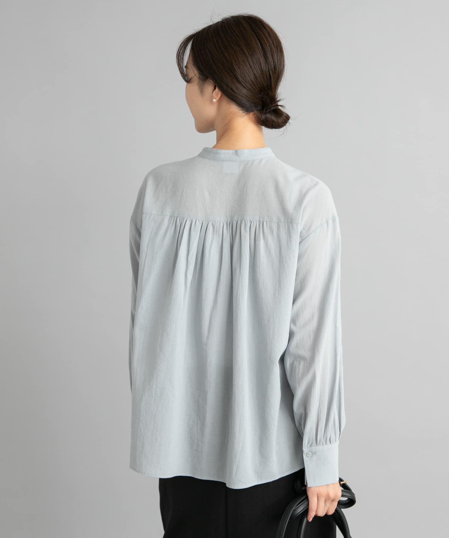 URBAN RESEARCH DOORS「フロントフリルスタンドカラーブラウス」|シャツ・ブラウス|