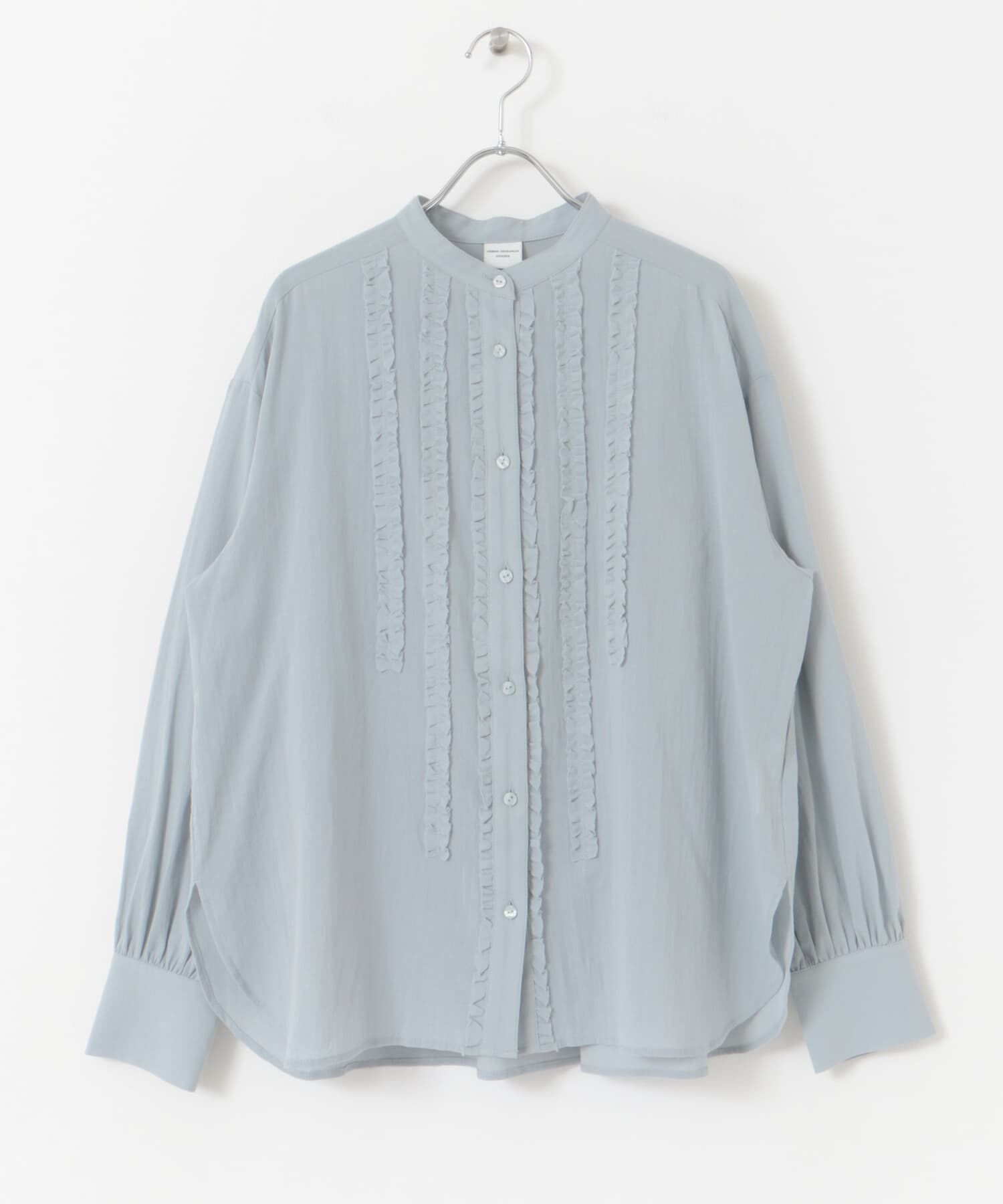 URBAN RESEARCH DOORS「フロントフリルスタンドカラーブラウス」|シャツ・ブラウス|