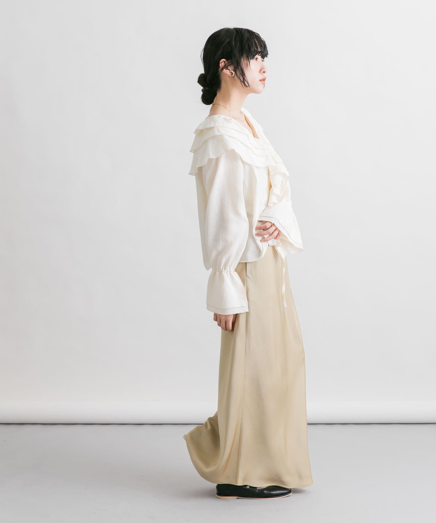  「フリルカラーリボンブラウス」|シャツ・ブラウス|