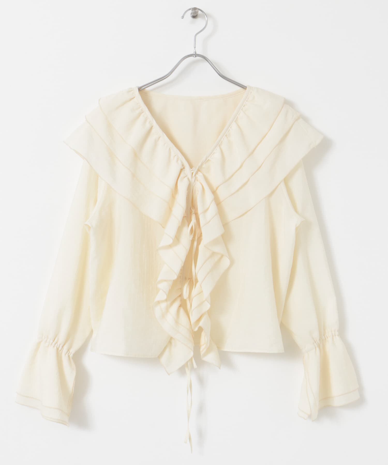  「フリルカラーリボンブラウス」|シャツ・ブラウス|