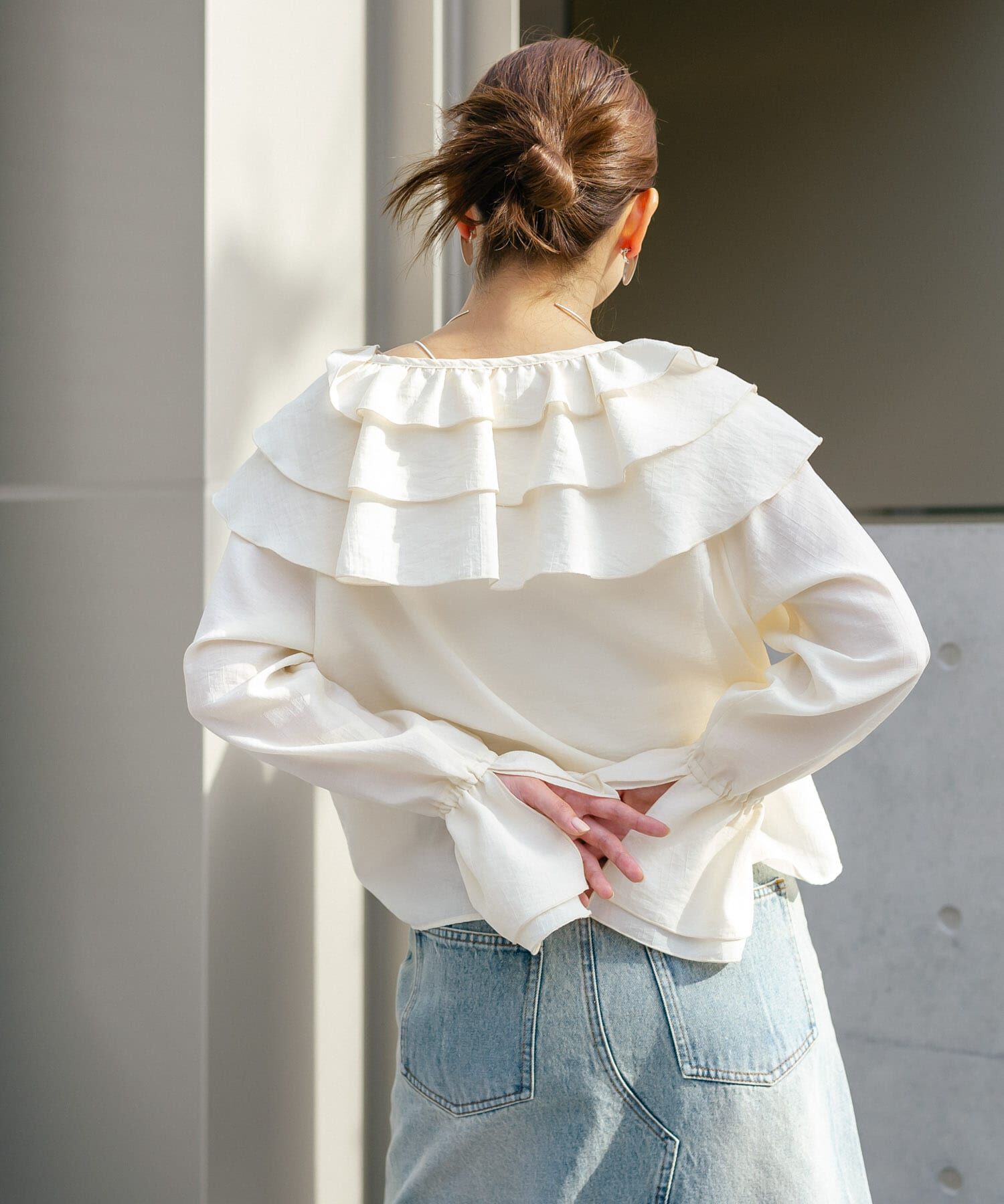  「フリルカラーリボンブラウス」|シャツ・ブラウス|