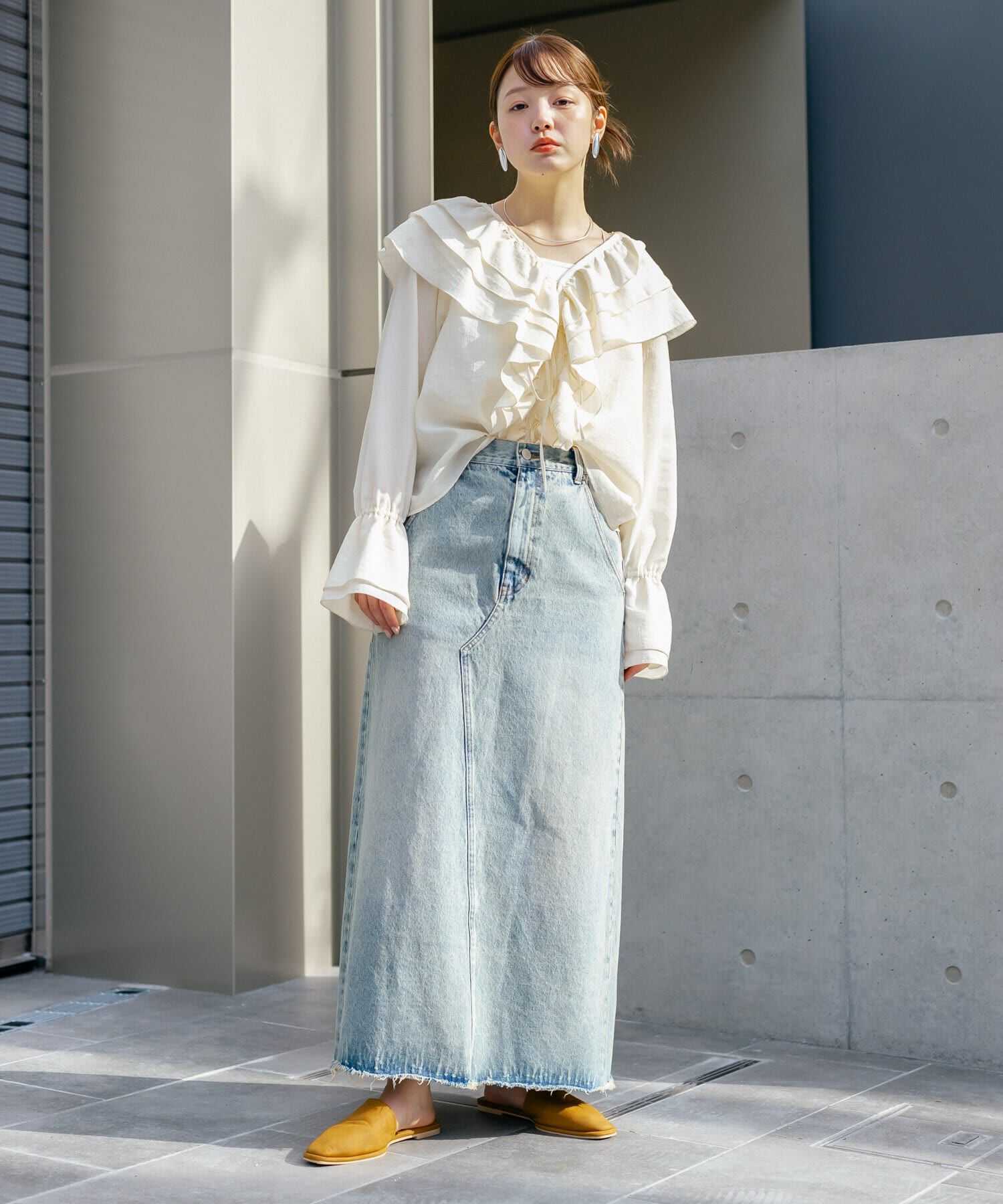  「フリルカラーリボンブラウス」|シャツ・ブラウス|