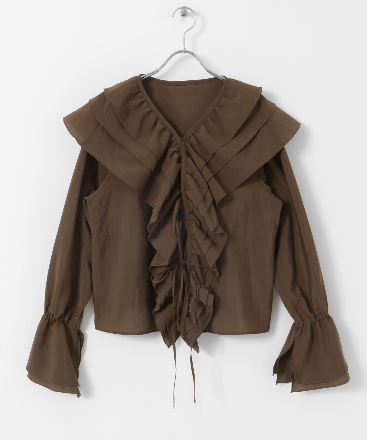  「フリルカラーリボンブラウス」|シャツ・ブラウス|