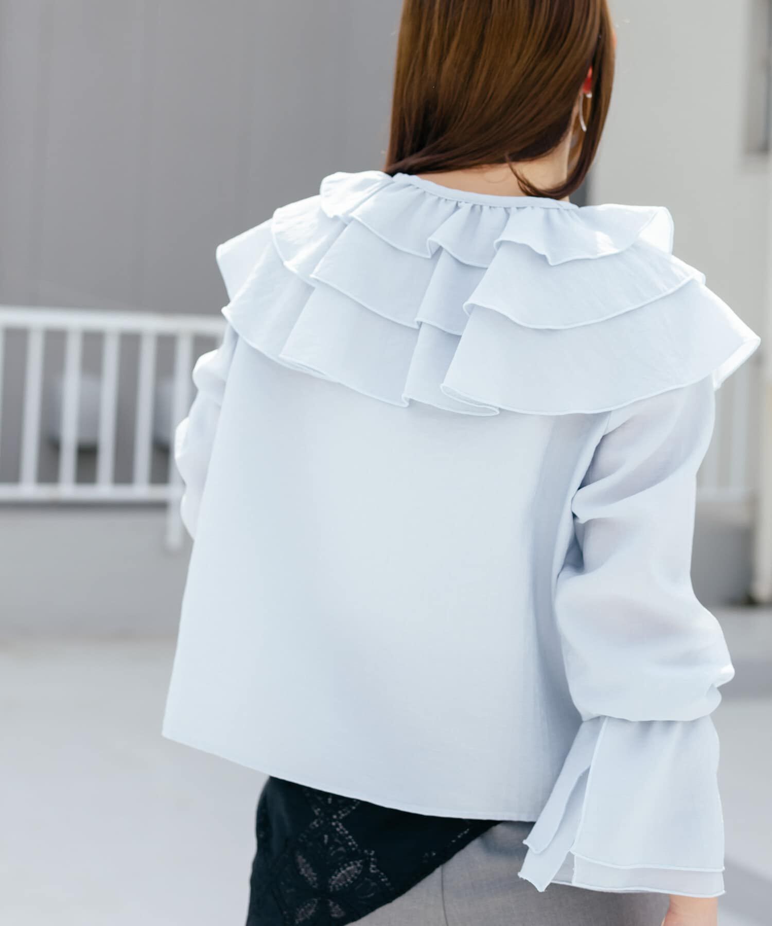  「フリルカラーリボンブラウス」|シャツ・ブラウス|