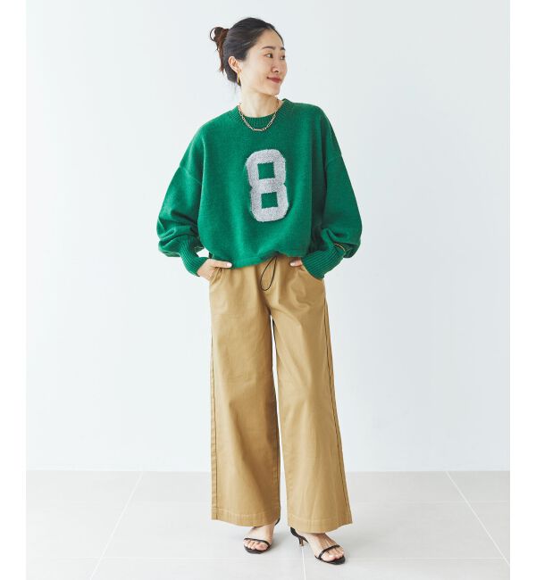  「《WEB限定アイテム》ジャガードナンバーロゴニット」|ニット・セーター|