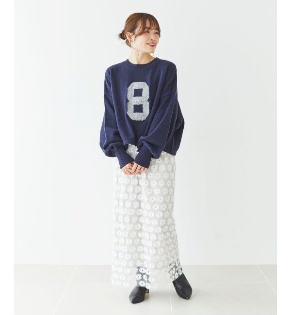  「《WEB限定アイテム》ジャガードナンバーロゴニット」|ニット・セーター|
