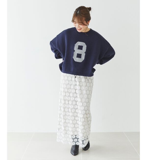  「《WEB限定アイテム》ジャガードナンバーロゴニット」|ニット・セーター|