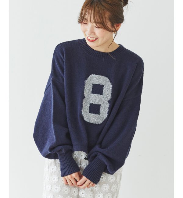  「《WEB限定アイテム》ジャガードナンバーロゴニット」|ニット・セーター|