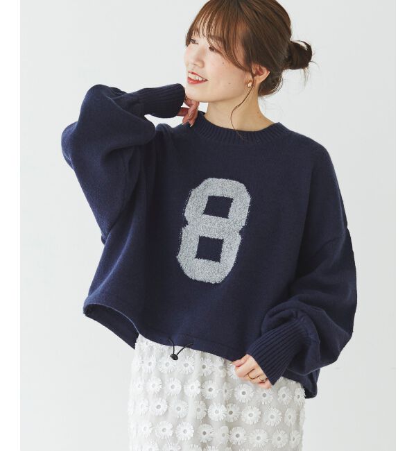  「《WEB限定アイテム》ジャガードナンバーロゴニット」|ニット・セーター|