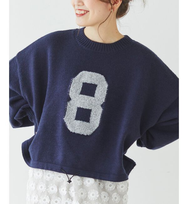  「《WEB限定アイテム》ジャガードナンバーロゴニット」|ニット・セーター|