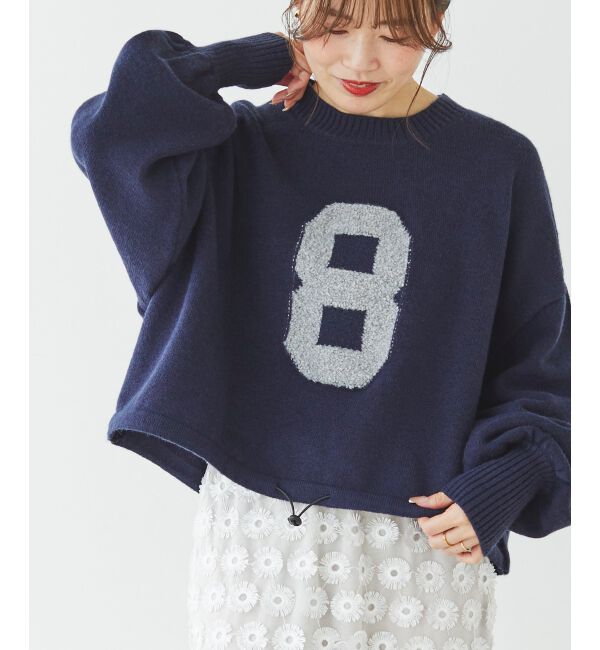  「《WEB限定アイテム》ジャガードナンバーロゴニット」|ニット・セーター|