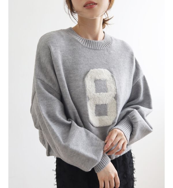  「《WEB限定アイテム》ジャガードナンバーロゴニット」|ニット・セーター|
