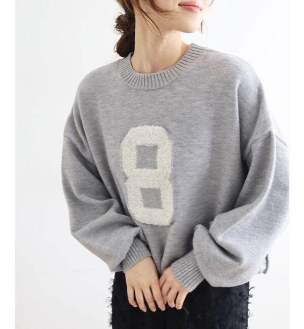  「《WEB限定アイテム》ジャガードナンバーロゴニット」|ニット・セーター|