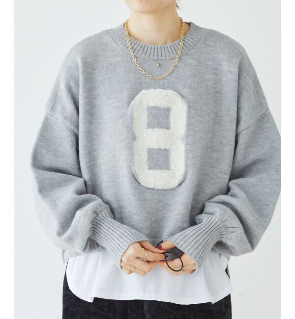  「《WEB限定アイテム》ジャガードナンバーロゴニット」|ニット・セーター|