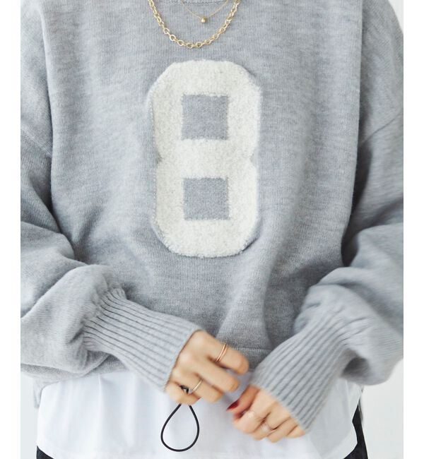  「《WEB限定アイテム》ジャガードナンバーロゴニット」|ニット・セーター|