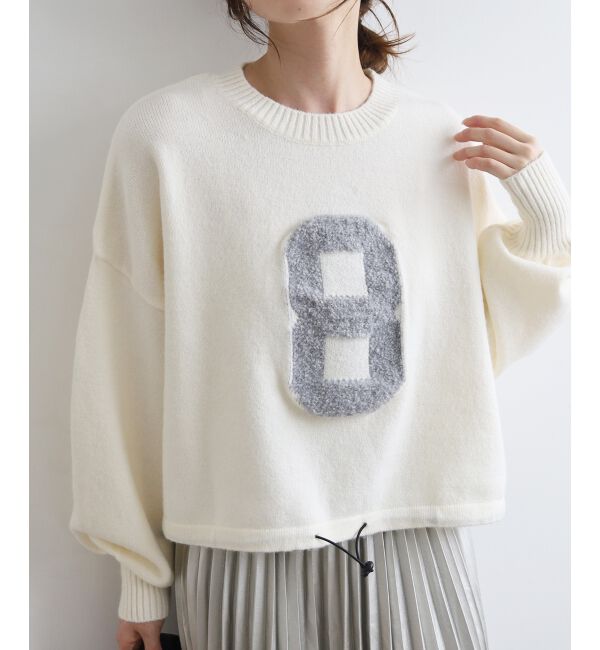 「《WEB限定アイテム》ジャガードナンバーロゴニット」|ニット・セーター|