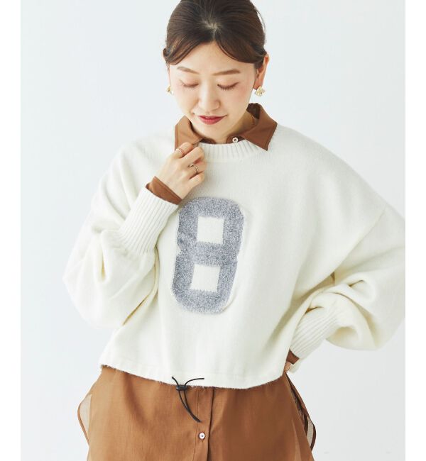  「《WEB限定アイテム》ジャガードナンバーロゴニット」|ニット・セーター|