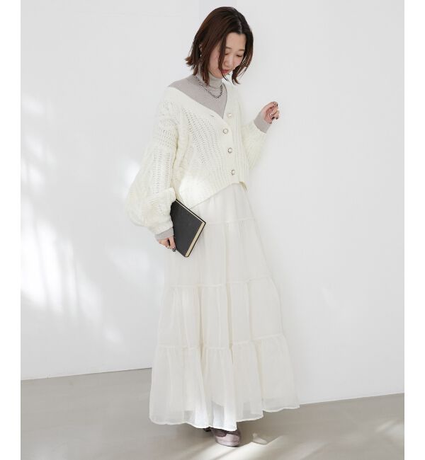 MAJESTICLEGON「ハートケーブルカーディガン」|カーディガン|