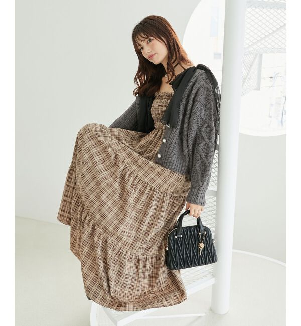 MAJESTICLEGON「ハートケーブルカーディガン」|カーディガン|