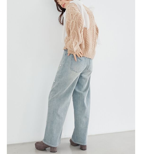 MAJESTICLEGON「ハートケーブルカーディガン」|カーディガン|