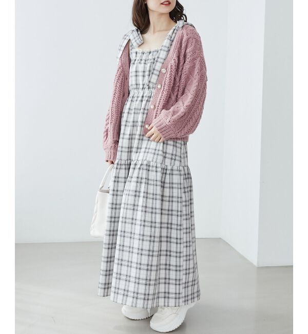 MAJESTICLEGON「ハートケーブルカーディガン」|カーディガン|