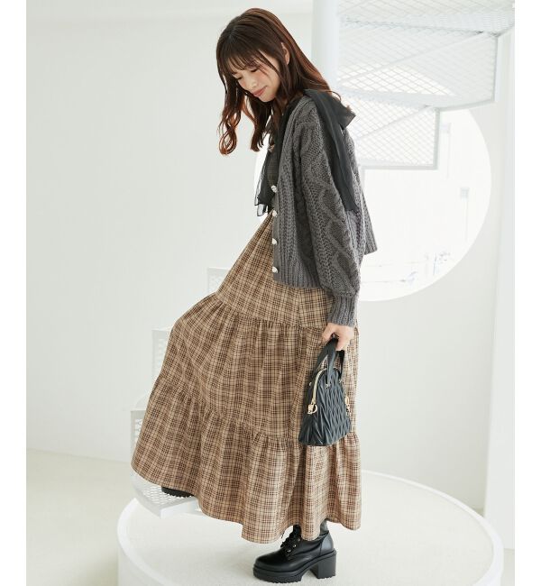 MAJESTICLEGON「ハートケーブルカーディガン」|カーディガン|