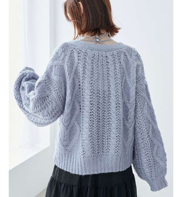 MAJESTICLEGON「ハートケーブルカーディガン」|カーディガン|