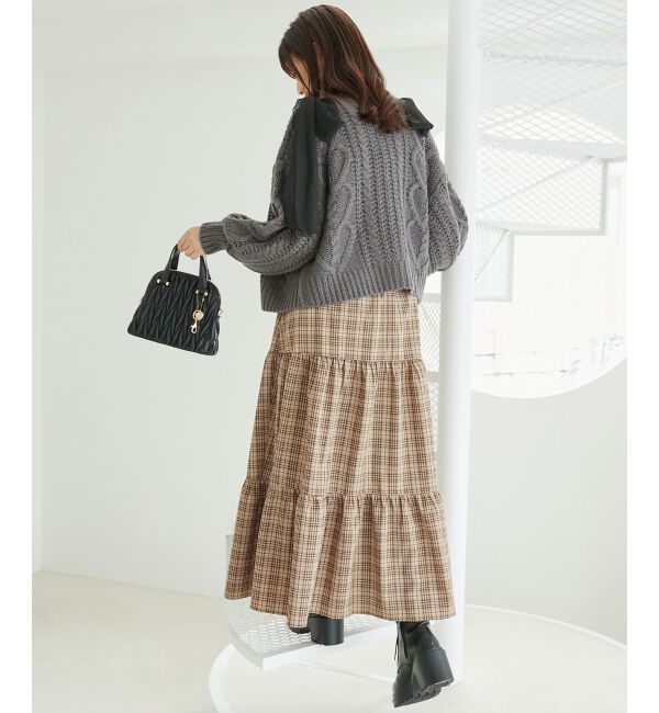 MAJESTICLEGON「ハートケーブルカーディガン」|カーディガン|