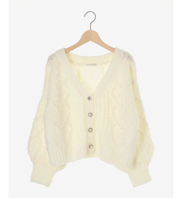 MAJESTICLEGON「ハートケーブルカーディガン」|カーディガン|