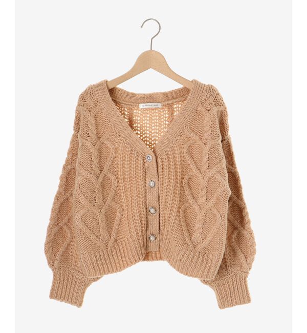 MAJESTICLEGON「ハートケーブルカーディガン」|カーディガン|