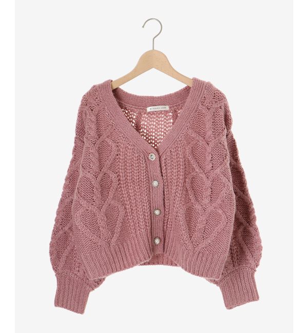 MAJESTICLEGON「ハートケーブルカーディガン」|カーディガン|