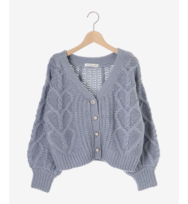 MAJESTICLEGON「ハートケーブルカーディガン」|カーディガン|