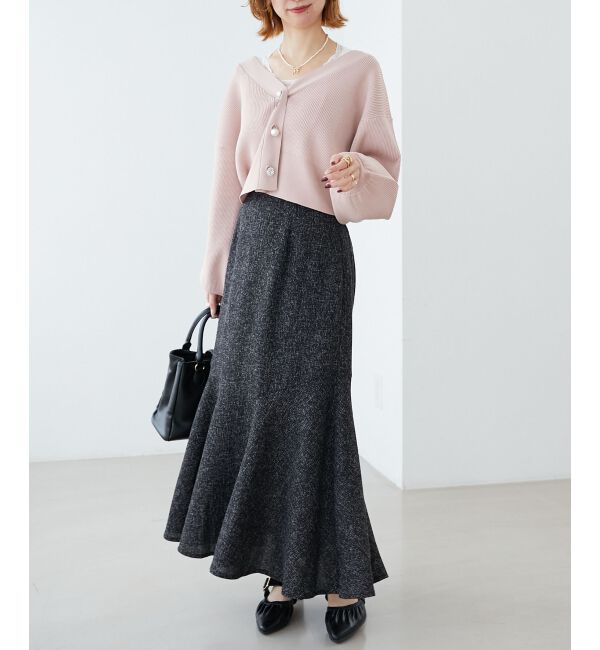 MAJESTICLEGON「リボンチャームビジューボタンカーデ」|カーディガン|