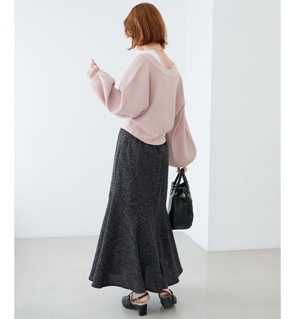 MAJESTICLEGON「リボンチャームビジューボタンカーデ」|カーディガン|