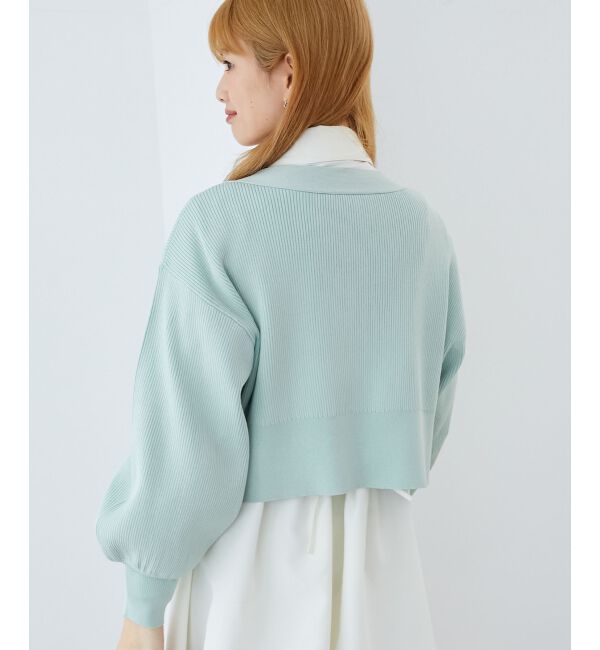 MAJESTICLEGON「リボンチャームビジューボタンカーデ」|カーディガン|